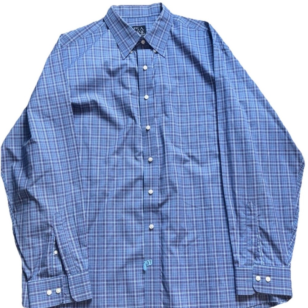 Men's Blue Plaid Shirt Jos A Bank.